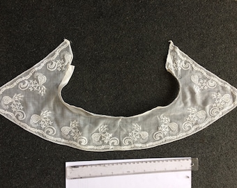 Antique French embroidered collar