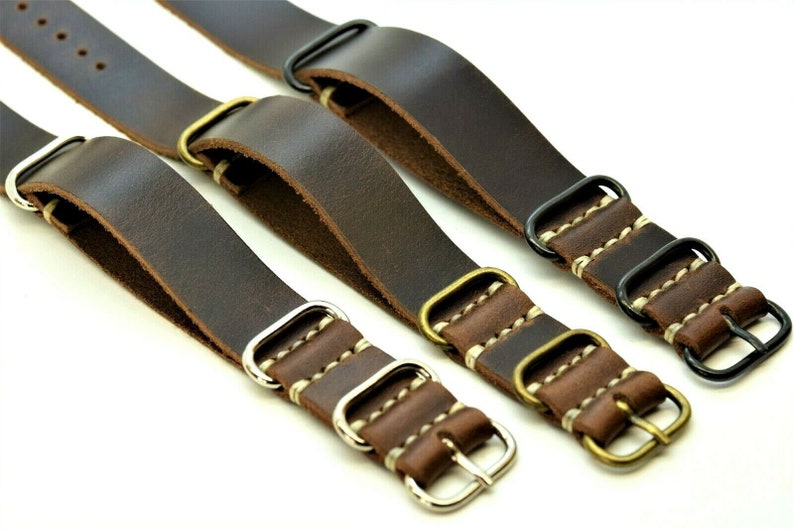 Leather Wrist Band Watch Strap 18mm 20mm 22mm 24mm Gift Etsy