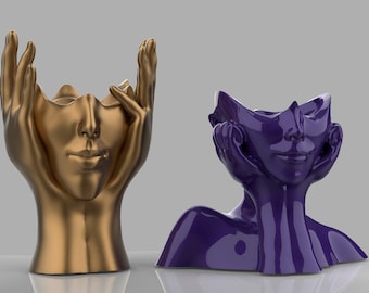 Unique Head Planters Face pot  Little People Face Pots for Plants, Modern Trend Style Succulent