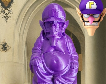 Waluigi face Buddha custom statue