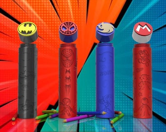 Back to school Custom Pencil Box superhero, anime and cartoon