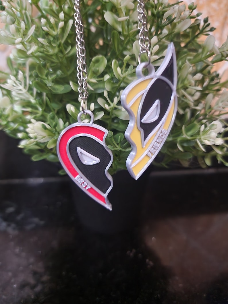 Deadpool and Wolverine Best Friends Cosplay Pendant Set Please Read Description image 4