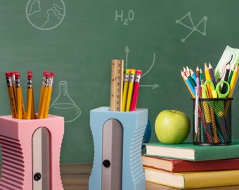 Giant Pencil Sharpener desk organizer storage back to school gift Teacher gift