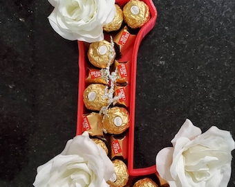 3D Printed Letters Box Custom Decorative Sign 3D Alphabet fillable Letters Hollow Letters Letter Planter Wall Decoration Charcuterie Platter