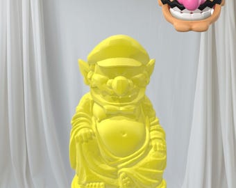Waluigi face Buddha custom statue