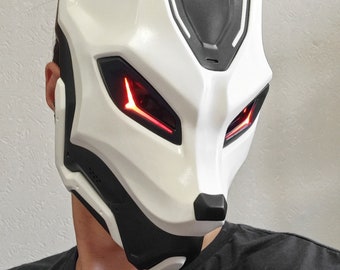 Cyber Fox Mask Streamer Cosplay Mask Cyberpunk Kunitsu