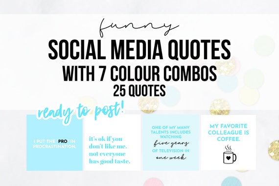 25 X Turquoise Blue Funny Social Media Quotes Quote Graphics - Etsy 25 X Turquoise Blue Funny Social Media Quotes Quote Graphics - Etsy