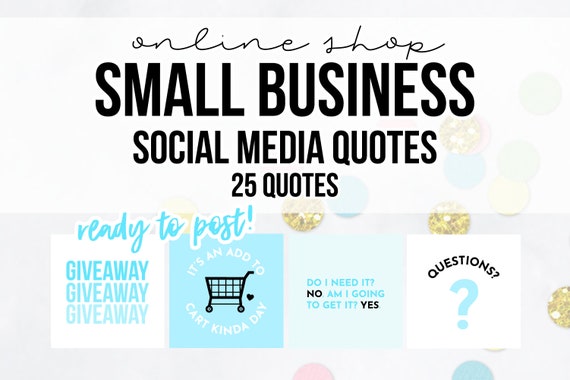 25 X Blue Small Online Business Quotes Quotes For Instagram Etsy