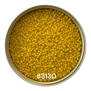 Preciosa glass seed beads size 83130 10/0 Opaque Yellow  Round beads for craft