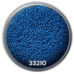 Preciosa Glass seed beads 33210 size 10/0 Opaque Blue Round beads for craft
