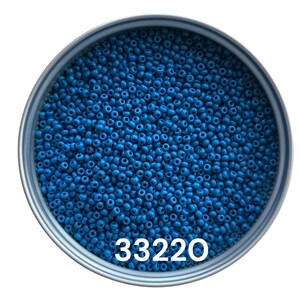 Preciosa Glass seed beads 33220 size 10/0 Natural Opaque Blue Round beads for craft