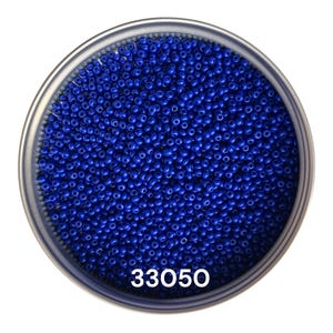 Preciosa Glass seed beads 33050 size 10/0 Opaque Blue Round beads for craft