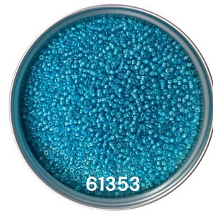 Preciosa Glass seed beads 61353 size 10/0 Aquamarine Round beads for craft