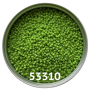 Preciosa Glass seed beads 53310 size 10/0 Natural Opaque Light Green Round beads for craft