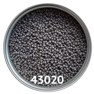 Preciosa Glass seed beads 43020 size 10/0 Natural Opaque Grey Round beads for craft