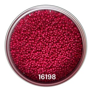 Preciosa Glass seed beads 16198 size 10/0 Opaque Magenta Chalk Red Round beads for craft