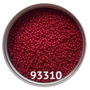 Preciosa Glass seed beads 93310 size 10/0 Natural opaque red coral brown Round beads for craft