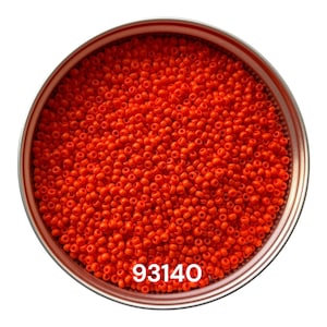 Preciosa Glass seed beads size 93140 10/0 Opaque Orange Round beads for craft