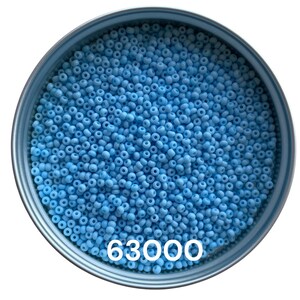 Preciosa Glass seed beads 63000 size 10/0 Natural Opaque Turquoise Round beads for craft