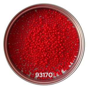Preciosa glass seed beads size 93170 10/0 Opaque Red Coral Round beads for craft
