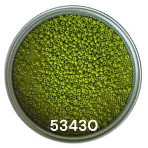 Preciosa Glass seed beads  53430 size 10/0 Natural Opaque Green Round beads for craft