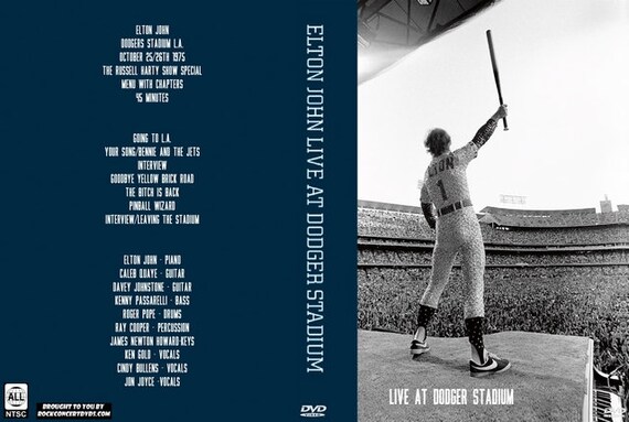 Elton John 1975 10 26 27 Dodgers Stadium Los Angeles Ca Dvd Etsy