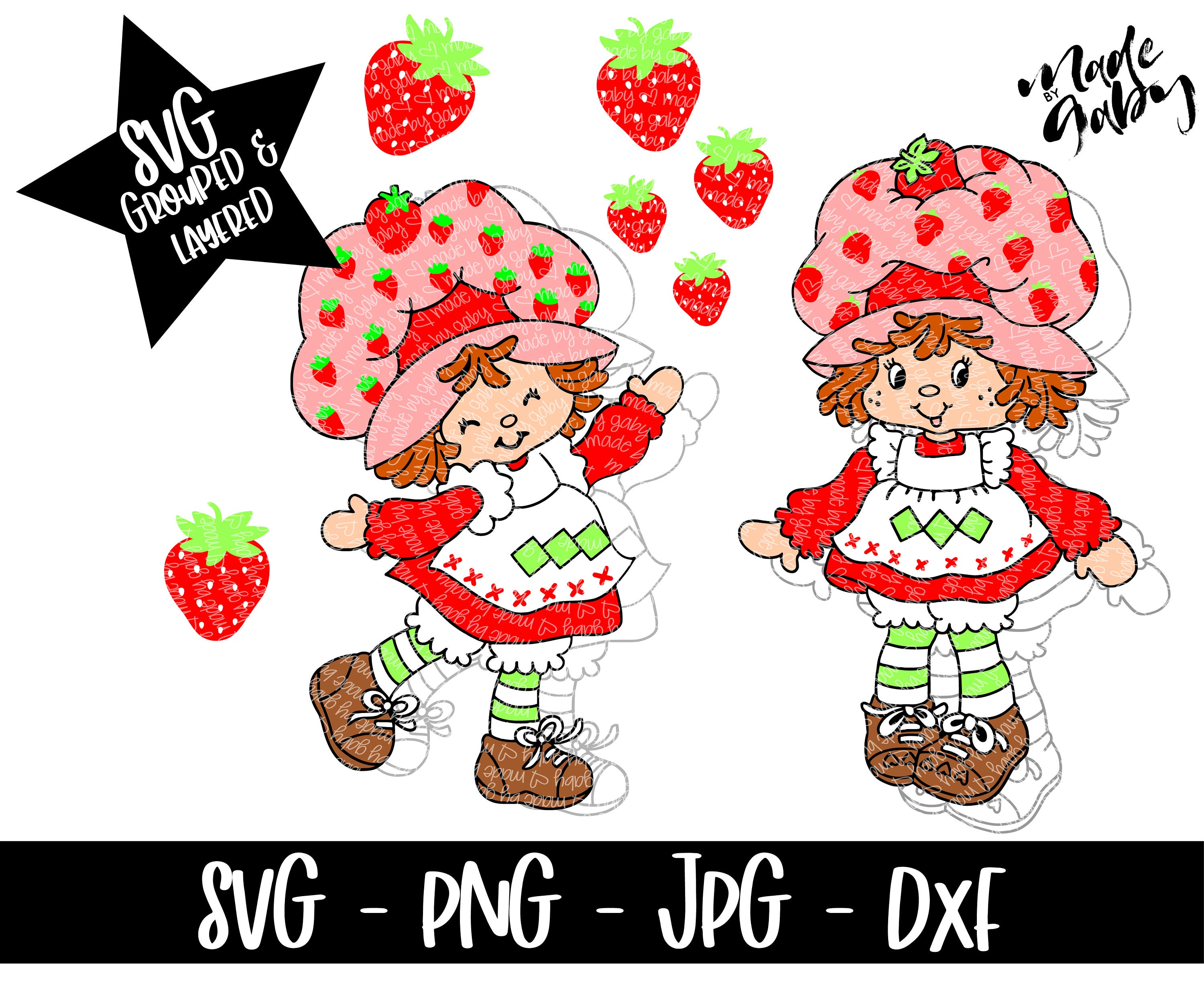 Strawberry Shortcake Cartoon Nude - Strawberry Shortcake Svg Classic Strawberry Shortcake 80s - Etsy