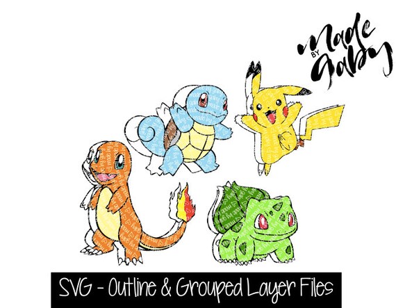 Download Pokemon Svg Starter Pokemon Svg Pikachu Svg Charizard Svg Etsy