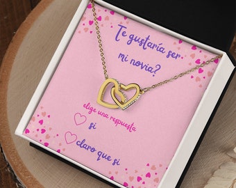 Te Gustaria Ser Mi Novia? Will You Be My Girlfriend In Spanish, Necklace, Collar, Latina Girlfriend Proposal, Ideas