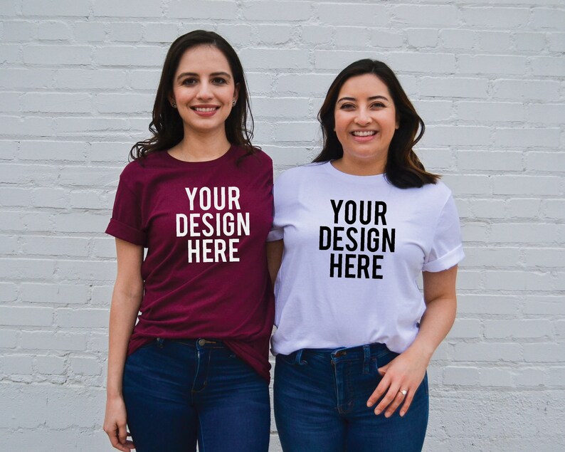 Download Maroon Bella Canvas 3001 T-shirt Mock Up Shirt Mockup Bella | Etsy