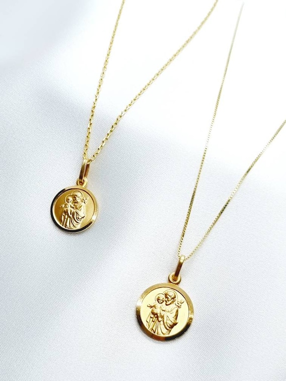 St joseph necklace gold deals