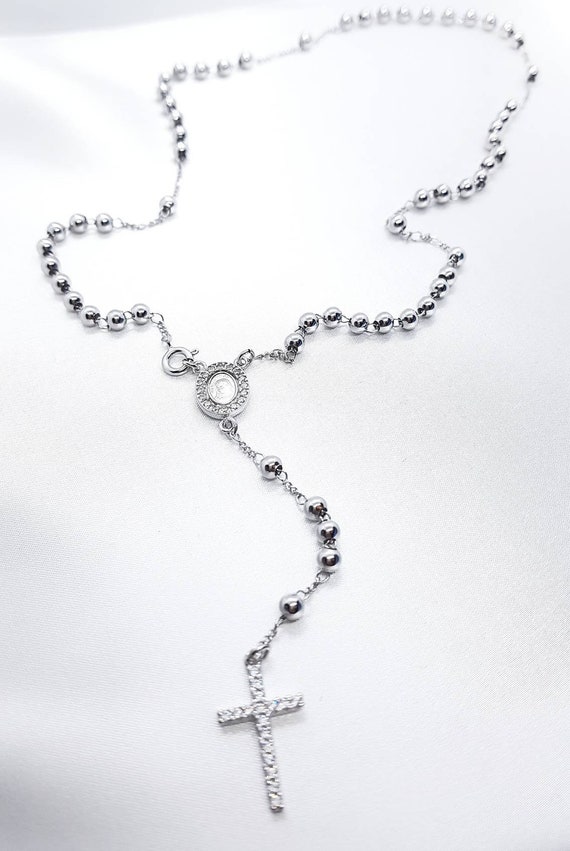 Tommassini Jewelry Cross + Virgin Mary Rosary ネックレス Tommassini Jewelry Cross + Virgin Mary Rosary ネックレス