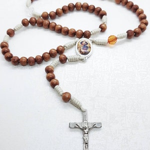 Chaplet of Mary Undoer of Knots, Our Lady Untier of Knots Chaplet, Mary of Knots Rosary, Wood Rosary, Wooden Rosary, Knots Rosary