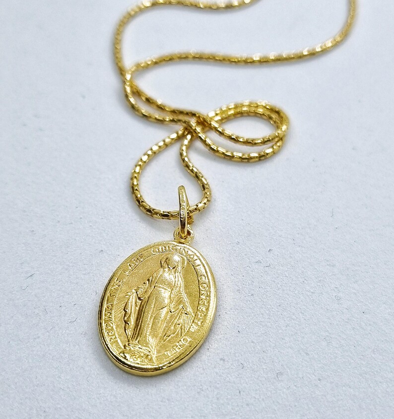 Miraculous Medal 30 Mm, Gold Plated Double Sided Medal, Our Lady of ...