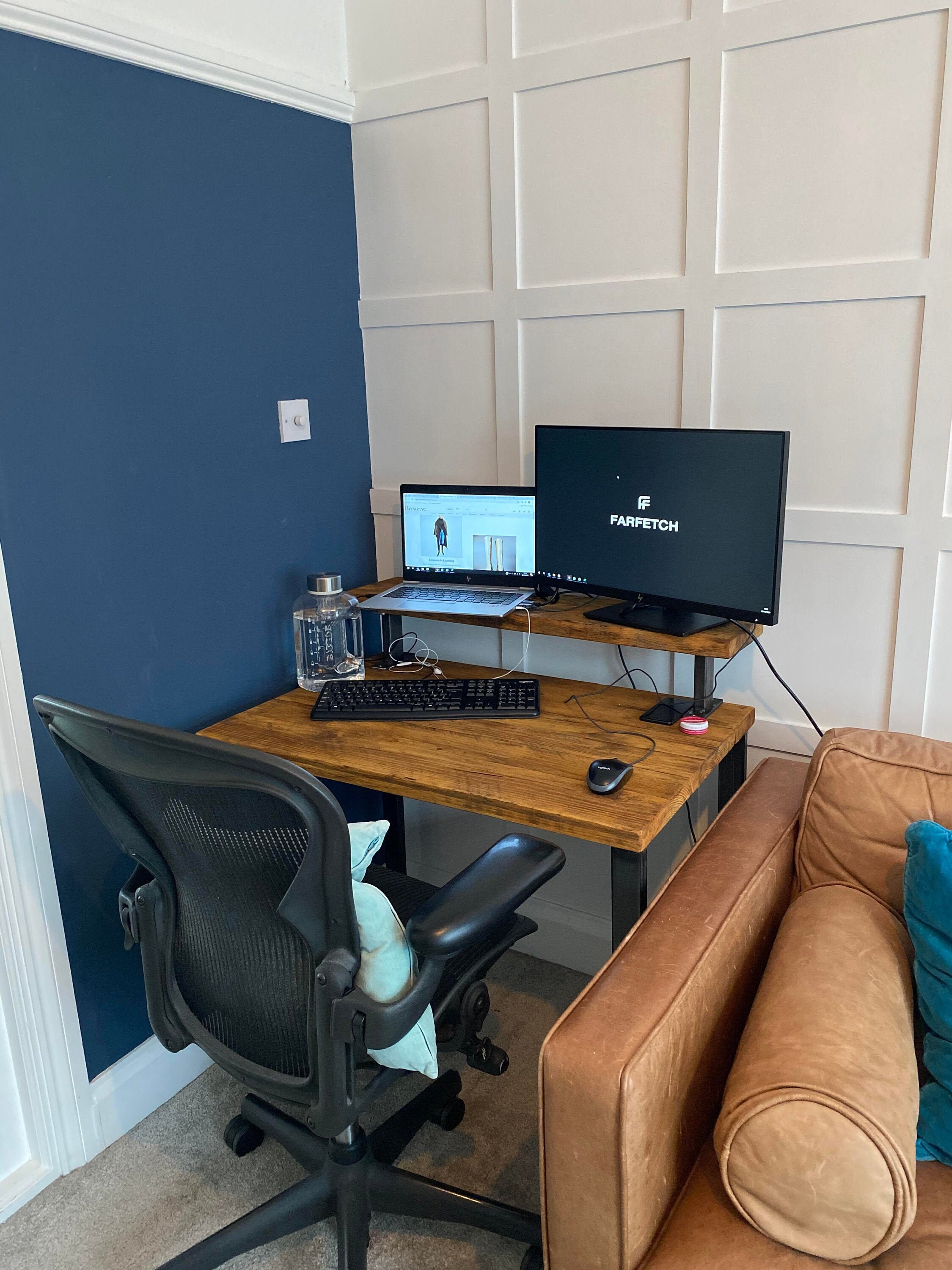 Rakor II Desk Rustic Home Office Industrial Farmhouse | Etsy