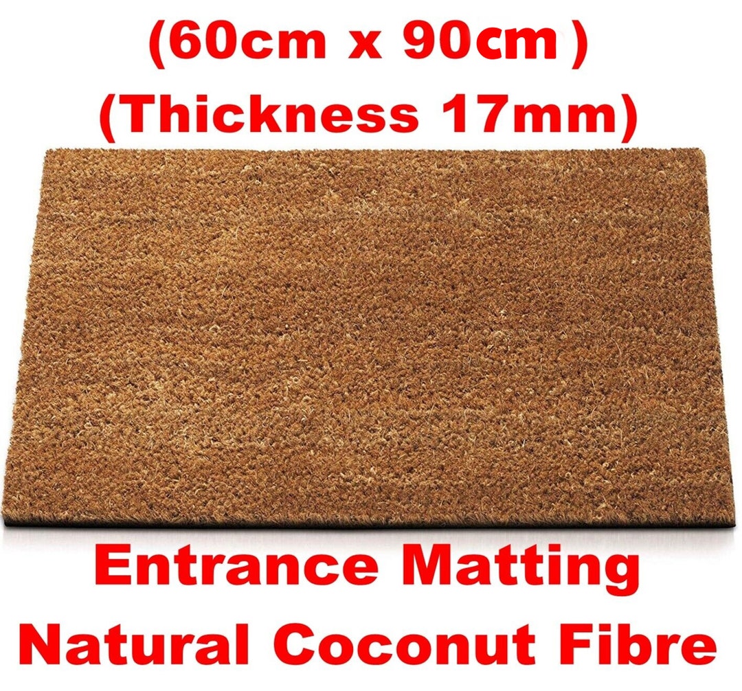 Heavy Duty Coconut Coir Door Hallway Porch Matting 60cm X 90cm Mat Foyer Lobby Reception