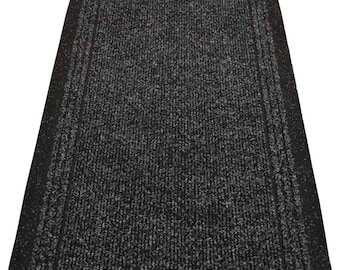 Anthracite Carpet Runner Hallway Stair Hardwearing Non Slip Heavy Duty Entrance Matting Rug Mat 67cm Wide & Length Cut to Size Sydney