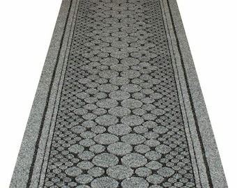 Grey Carpet Hallway Stair Runner Hardwearing Non Slip Heavy Duty Entrance Matting Rug Mat 67cm Wide & Length Cut to Size Cork