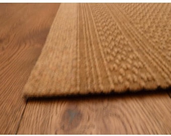 Sand Natural Carpet Runner Hallway Stair Hardwearing Non Slip Heavy Duty Polypropylene Entrance Matting Rug Mat 67cm Wide Cut to Size Aztec