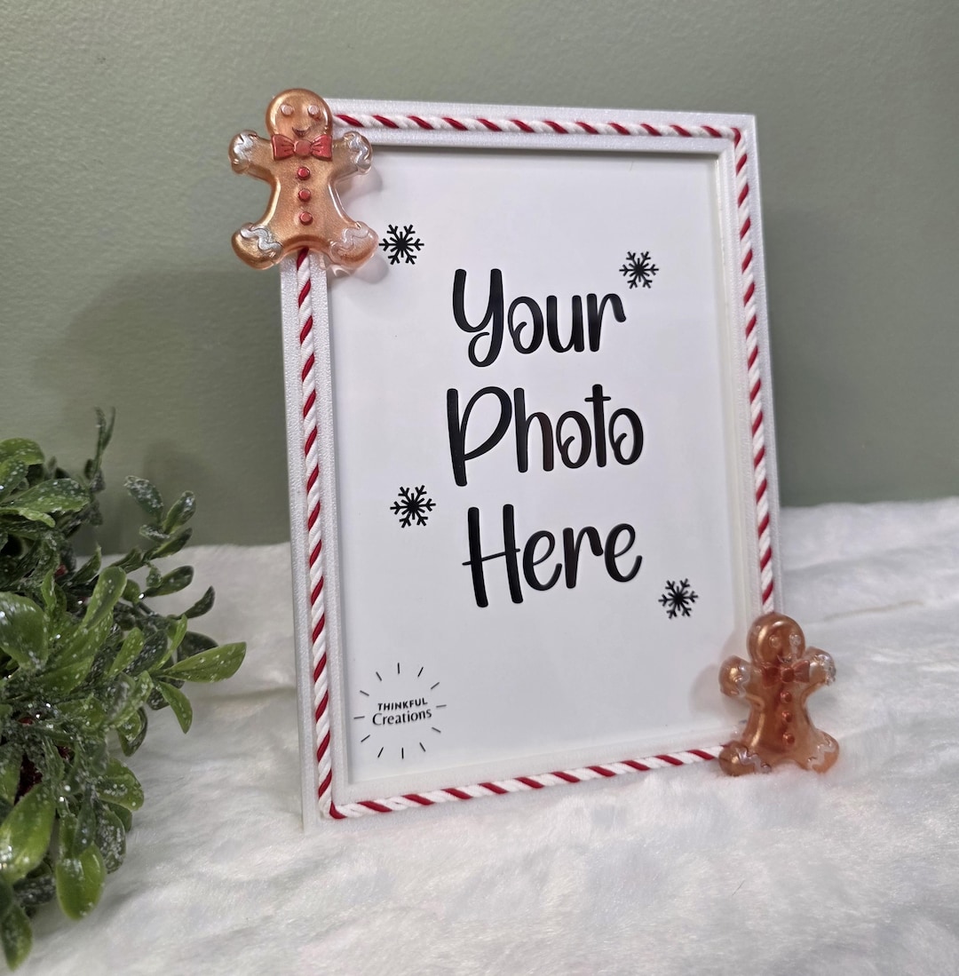 Christmas Gingerbread Picture Frame, Christmas Picture Frame, Christmas ...