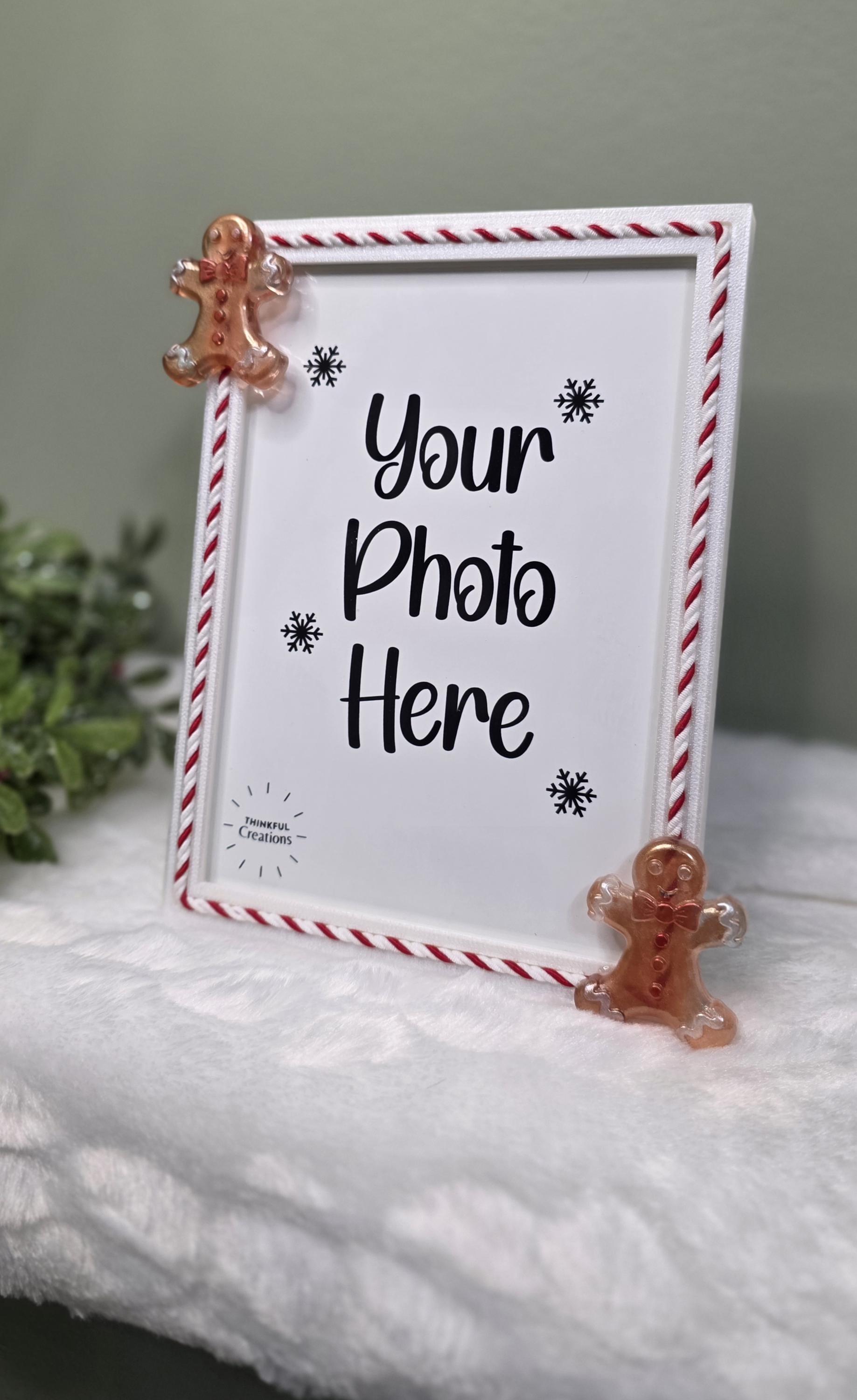 Christmas Gingerbread Picture Frame, Christmas Picture Frame, Christmas ...