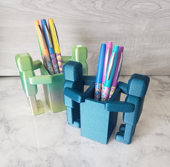 Pencil Holder Pencil Holder For Kids Roblox Inspired 3d Etsy - pencils roblox