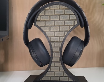 Brick City Headphone Stand,  Brick Wall Headphone Stand, Headphone Holder, Headset Holder, Gaming Headset Stand, Headphone Stand, 3d Printed