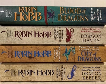 Bargain Bundle Rain Wilds Chronicles 1-4 Robin Hobb (Megan Lindholm)The  Dragon Keeper, Dragon Haven, City of Dragons, Blood NEW Paperbacks