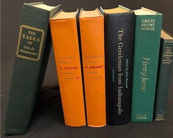 Vintage Short Collection Stories Decorator Books HC Henry James O Henry Tales of Guy Maupassant Booth Tarkington Theodore Dreiser