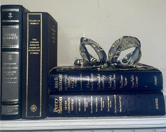 Libros de detectives vintage AZUL ORO Travis Mcgee Daschell Hammet Perry Mason Oxford Anthology Tapa dura Muy buen estado