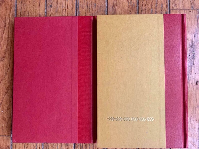 Bundle of 11 Vintage Bright Red Books Gold Lettering Decorator Display