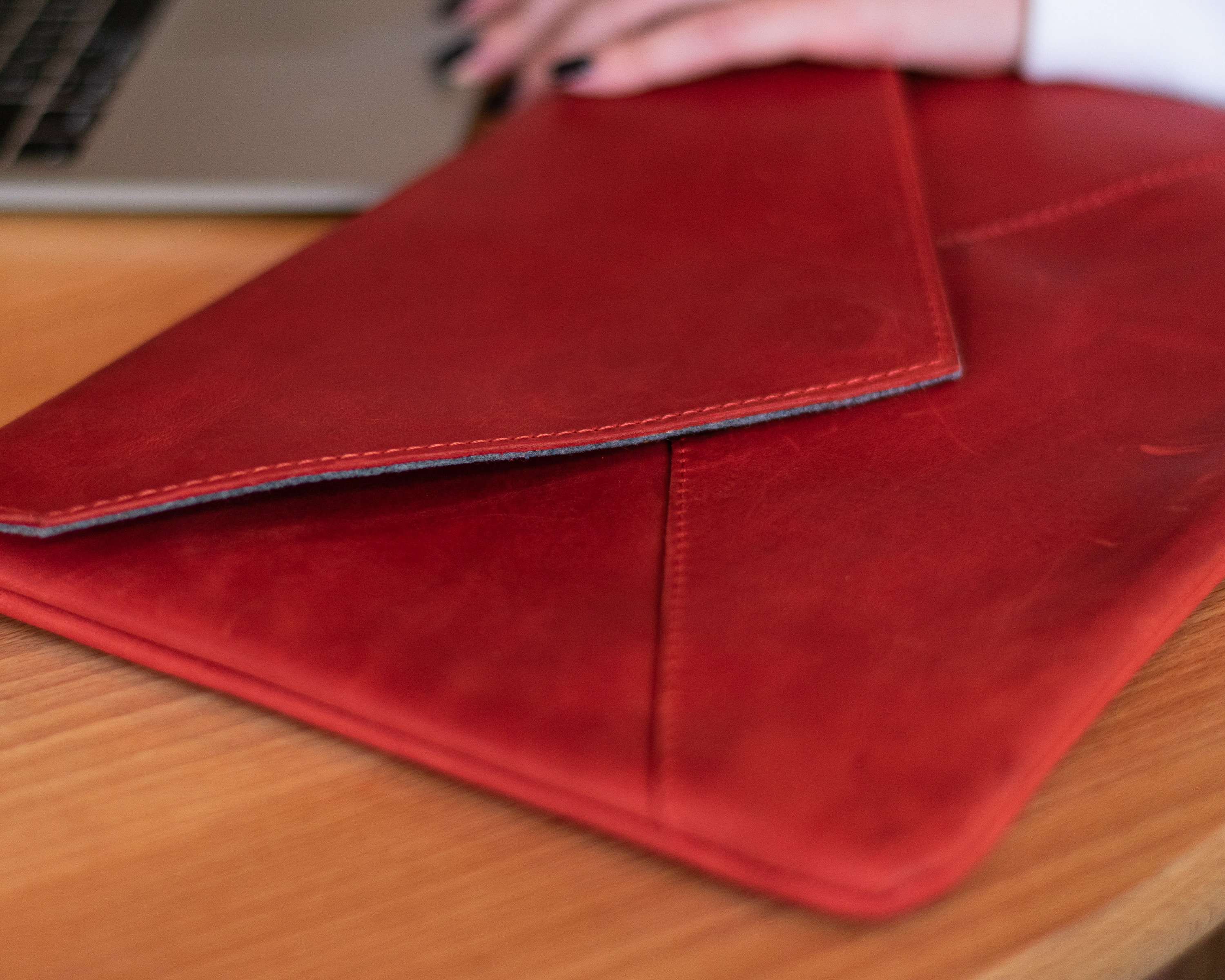 Leather Laptop Sleeve Envelope Women Macbook Pro 13 M1 / M2 Etsy