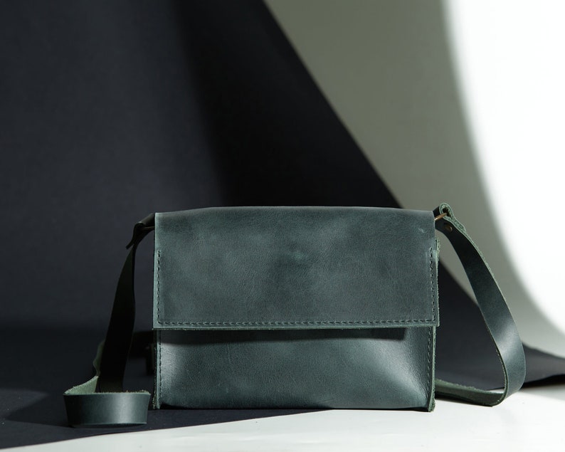 Minimalist Leather Wallet Crossbody Messenger Bag Purse Woman - Etsy