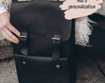 Leather Backpack for Women Leather Shoulder Bag Backpack for Men Leather Backpack Laptop Backpack Personalized Leather Gift for Her